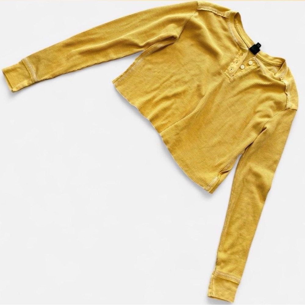 Wild Fable Mustard Ribbed Crop Top Size L - Picture 2 of 4